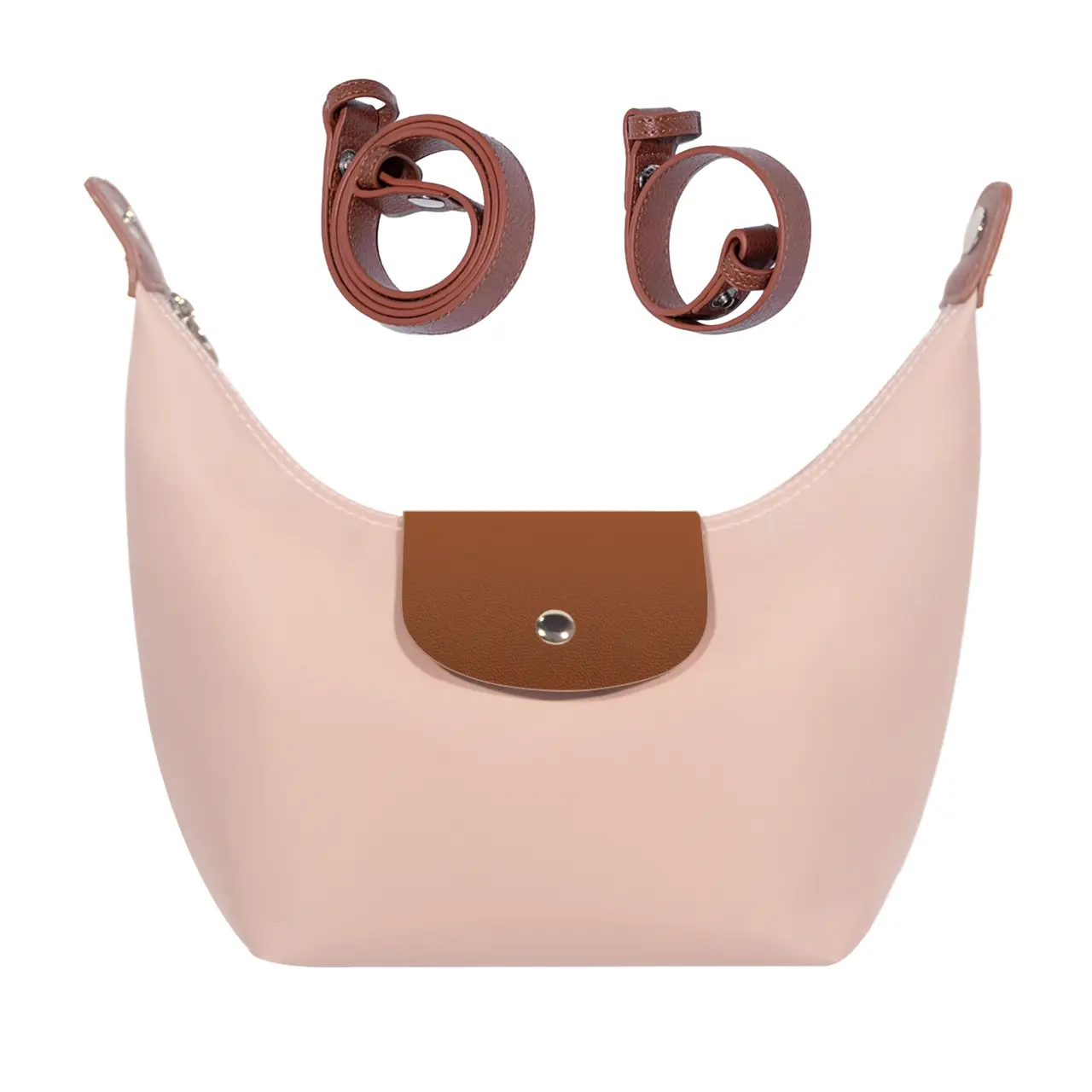 Fashion Crescent Bag - Lightweight Nylon Handbag with Adjustable Strap
