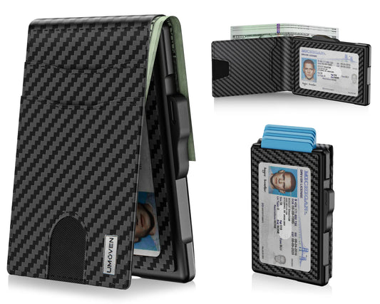 umoven Wallet for Men - Slim RFID Blocking Leather Wallet