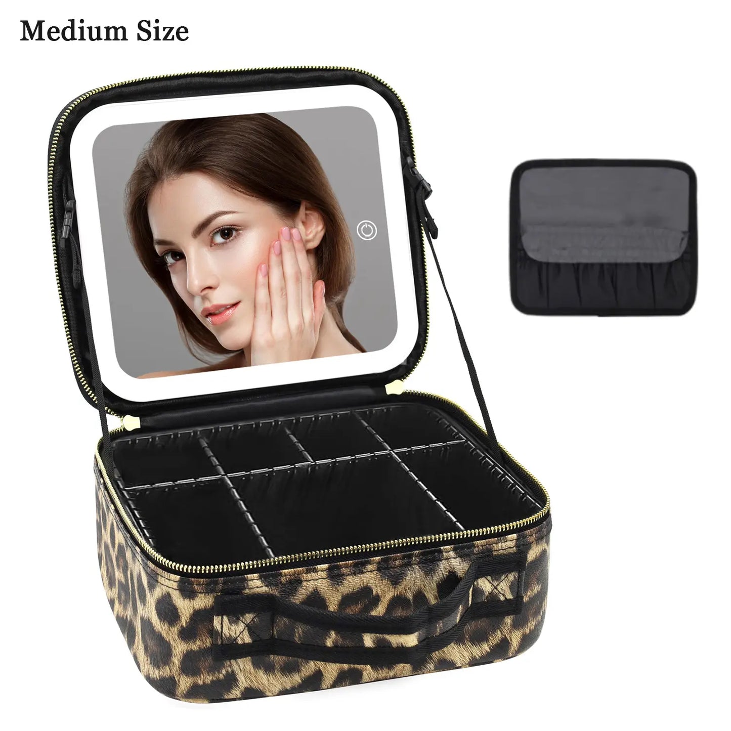 GORISGARMO Travel Makeup Bag with LED Mirror