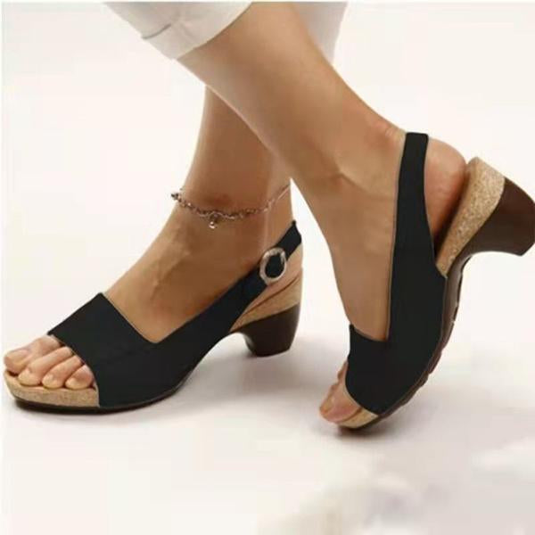 🔥 Summer Sale Up to 75%-Women's Fish Mouth Beach High Heel Sandals