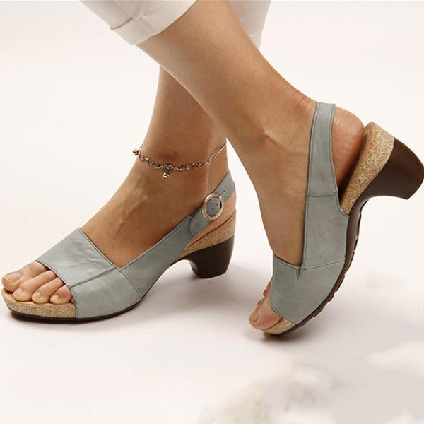 🔥 Summer Sale Up to 75%-Women's Fish Mouth Beach High Heel Sandals